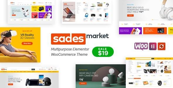 SadesMarket Nulled Multipurpose WordPress Theme Free Download