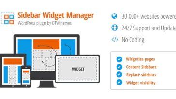 Sidebar & Widget Manager for WordPress Nulled Free Download
