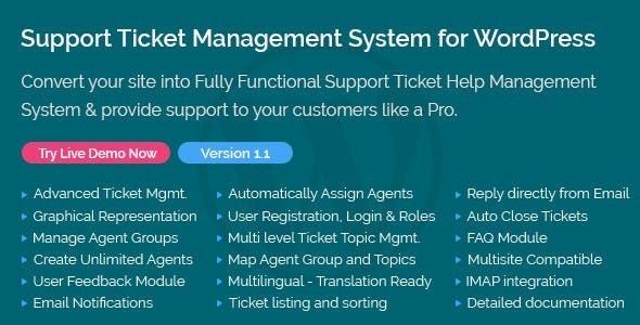 Support Ticket Management System for WordPress Nulled Free Download