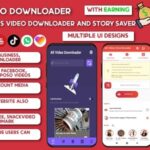 All Video Downloader & Story Saver Nulled 103 Websites Earning-Snackvideo, Whatsapp, Tiktok, Instagram, FB Download
