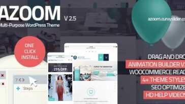 Azoom Nulled Multi-Purpose Theme with Animation Builder Free Download
