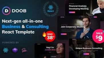 Doob Business and Consulting React Teamplate Nulled