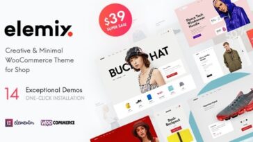 Elemix Nulled Modern & Creative Elementor WooCommerce Theme Free Download