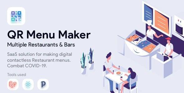QR Menu Maker Nulled SaaS Contactless Restaurant Menus Free Download