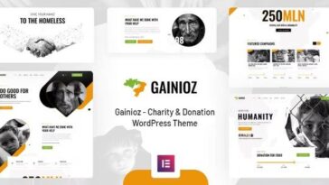 Gainioz Charity & Donation WordPress Theme Nulled