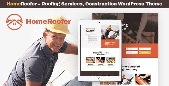 HomeRoofer Nulled Roofing Company Services & Construction WordPress Theme Free Download