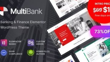 Multibank Business and Finance WordPress theme wiped out