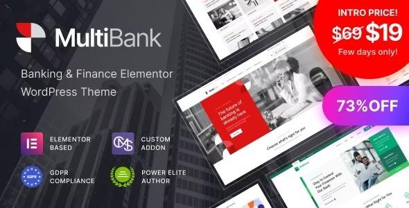 Multibank Business and Finance WordPress Theme Nulled