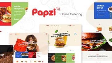 Papzi Nulled Fast Food Restaurant WooCommerce Theme Free download