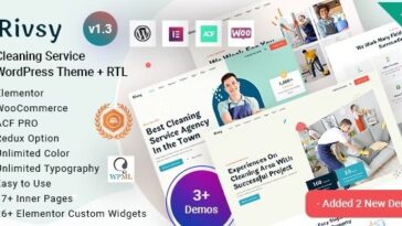 Rivsy Nulled Cleaning Services WordPress Theme Free Download