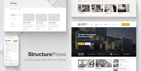 StructurePress Construction and Architecture WordPress Theme Nulled