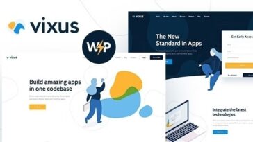 Vixus Nulled Startup & Mobile App WordPress Landing Page Theme Free Download
