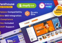Warehouse Nulled Advanced Shopify 2.0 Multi-purpose Mega Electronics Store Free Download