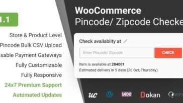 WooCommerce Pincode / Zipcode Checker Nulled Download