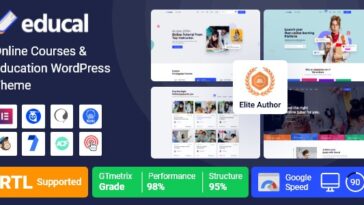 Educal Theme Nulled Online Courses & Education WordPress Theme Free Download