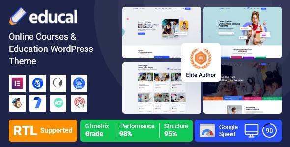 Educal Theme Nulled Online Courses & Education WordPress Theme Free Download