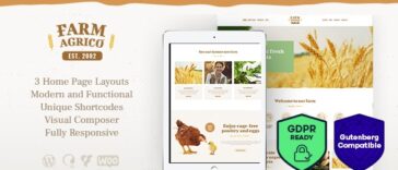 free download Farm Agrico Agricultural Business & Organic Food WordPress Theme nulled