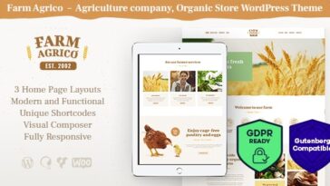 free download Farm Agrico Agricultural Business & Organic Food WordPress Theme nulled