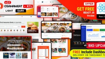 free download Osahan Eat – Online Food Ordering Website HTML, React Template nulled