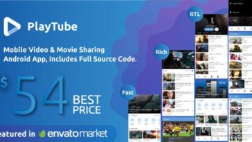 free download PlayTube - Mobile Video & Movie Sharing Android Native Application nulled