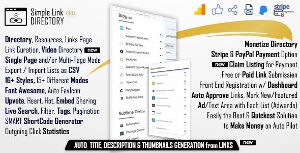 Simple Link Directory Pro Nulled Wordpress Plugin Free Download