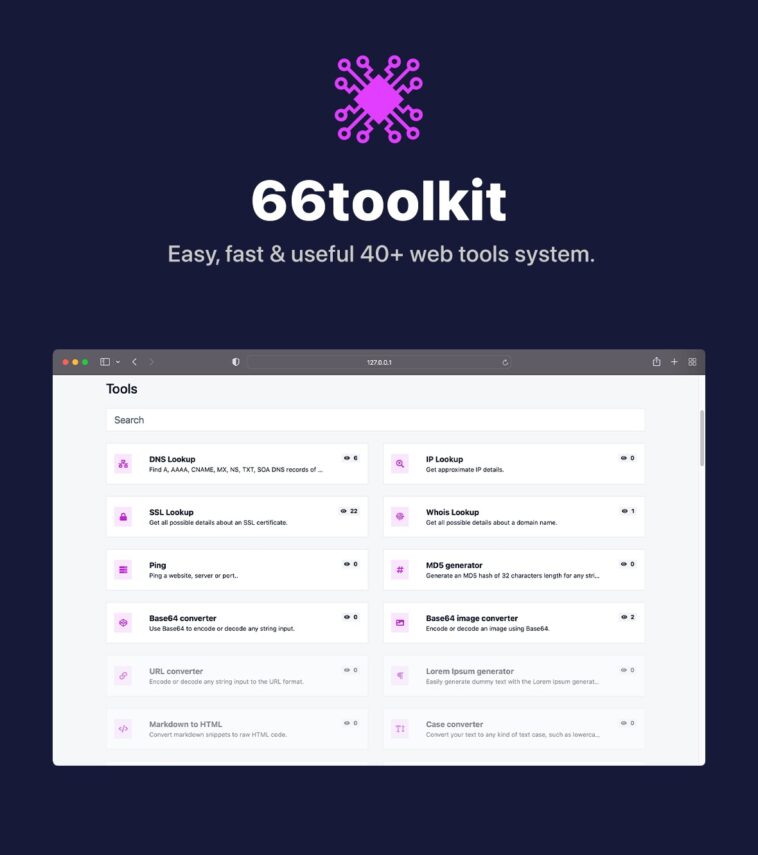 66toolkit - Ultimate Web Tools System (SAAS) Nulled