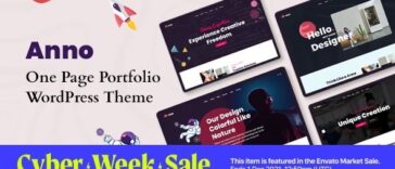 Anno One Page Portfolio WordPress Theme Nulled