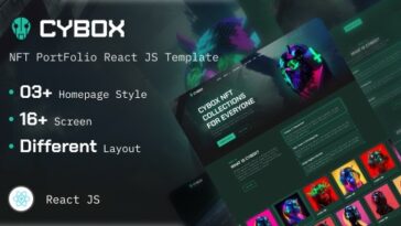 Cybox NFT Portfolio React Template Nulled