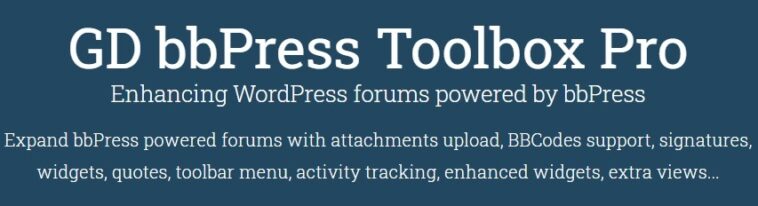 GD bbPress Toolbox Pro Nulled