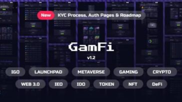 GamFi Metaverse Web3 IGO IDO Token Launchpad Figma Template Nulled