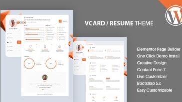 Kijat Nulled CV & Resume WordPress Theme Free Download