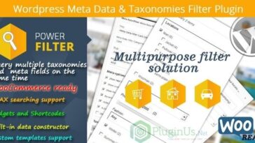 MDTF WordPress Meta Data & Taxonomies Filter Nulled