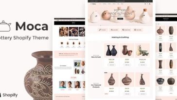 Moca Nulled Ceramic Pots, Handmade Artist Shopify Theme Free Download