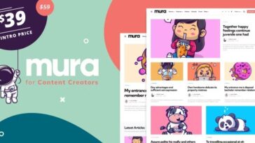 Zeroed Mura WordPress theme for content creators