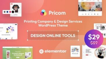 Pricom Nulled Printing Company & Design Services WordPress theme Free Download