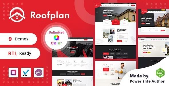 Roofplan Roofing Services WordPress Theme + RTL Nulled