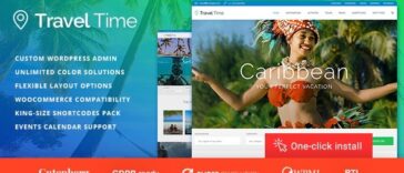 Travel Time - Tour and Hotel WordPress Theme Nulled