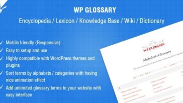 WP Glossary Nulled Encyclopedia Lexicon Knowledge Base Wiki Dictionary Free Download