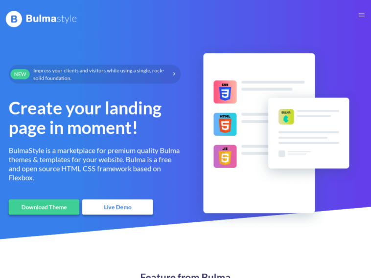 free download BulmaStyle – Landspeed HTML Template with CSS, SCSS & JS nulled