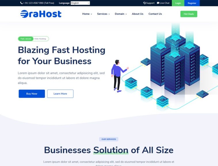 free download Erahost WHMCS Theme nulled