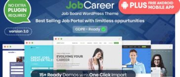 free download JobCareer Job Board Responsive WordPress Theme nulled