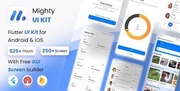 free download MightyUIKit – Flutter UI Kit with Screen Builder nulled