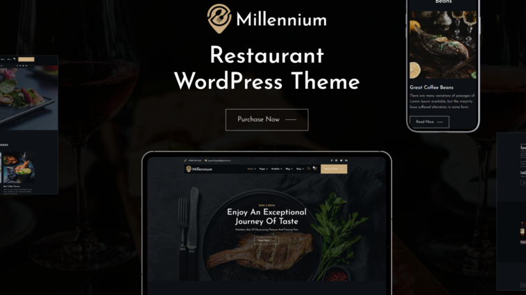 free download Millennium - Restaurant WordPress Theme nulled