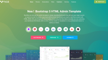 free download NOA - Admin & Dashboard Template nulled