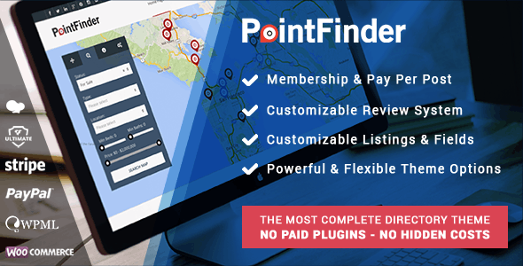 free download PointFinder Directory Directory & Listing WordPress Theme nulled