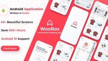 free download WooBox - WooCommerce Android App E-commerce Full Mobile App + kotlin nulled