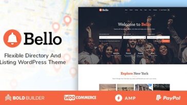 Bello Nulled Directory & Listing WordPress Theme Free Download