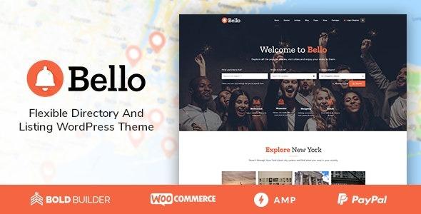 Bello Nulled Directory & Listing WordPress Theme Free Download