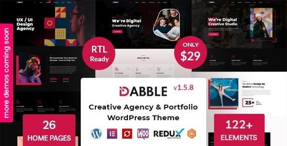 Dabble Creative Agency & Portfolio WordPress Theme Nulled Free Download
