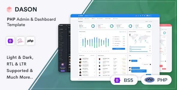 Dason - PHP Admin & Dashboard Template Nulled Free Download